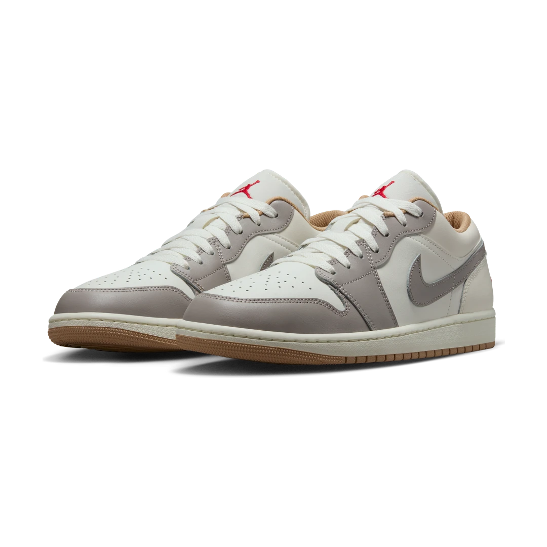 Overkicks - Air Jordan 1 Low Sail College Grey Rattan (553558-169) - vista trasera