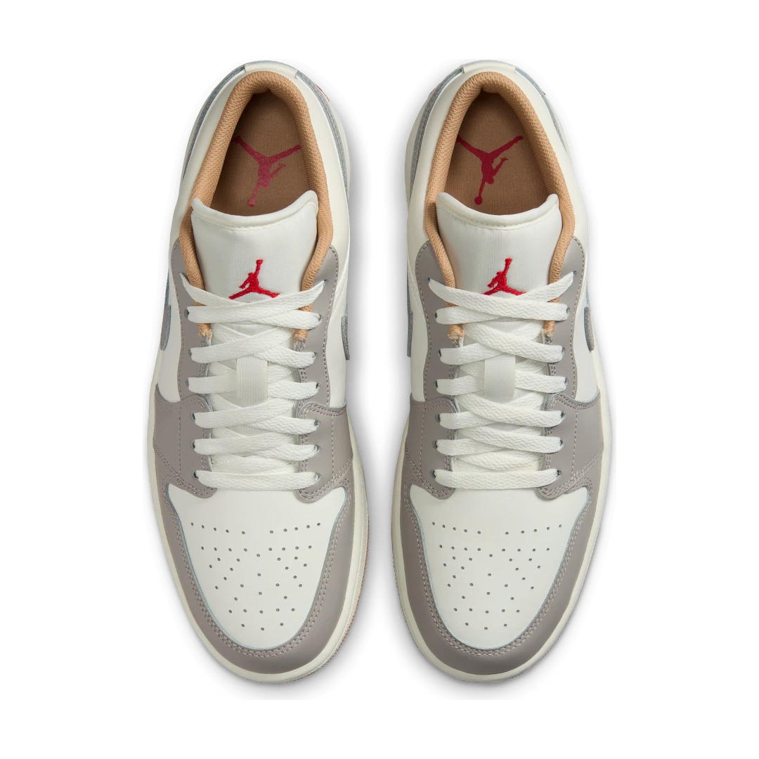 Overkicks - Air Jordan 1 Low Sail College Grey Rattan (553558-169) - par completo
