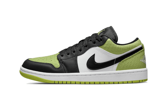 Overkicks - Air Jordan 1 Low Snakeskin Vivid Green (DX4446-301) - vista lateral