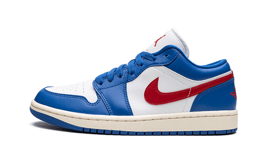Overkicks - Air Jordan 1 Low Sport Blue Gym Red (DC0774-416) - vista lateral