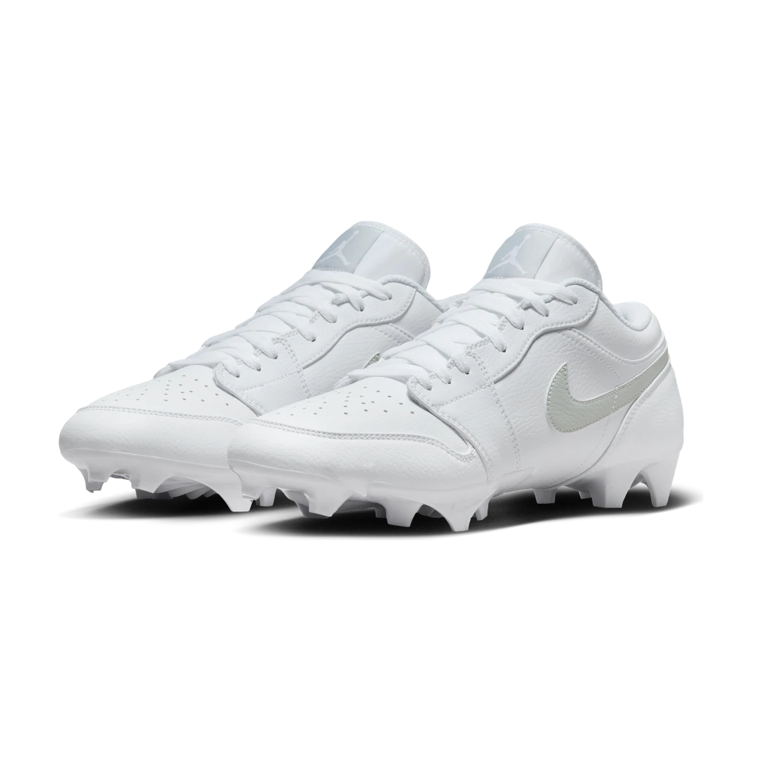 Overkicks - Air Jordan 1 Low TD Cleat White Grey Fog (FJ6245-101) - vista trasera