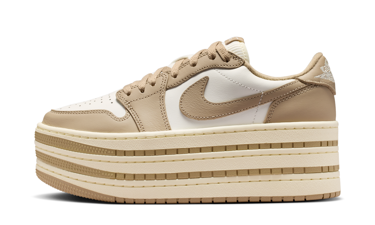 Overkicks - Air Jordan 1 Low Triple Stack Khaki Sail (HV8288-200) - vista lateral