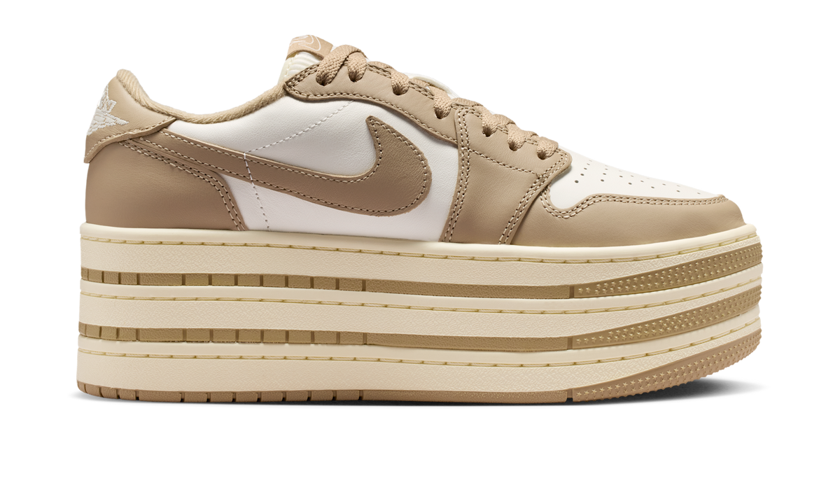 Overkicks - Air Jordan 1 Low Triple Stack Khaki Sail (HV8288-200) - detalle suela