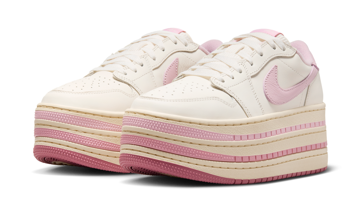 Overkicks - Air Jordan 1 Low Triple Stack Pale Ivory Iced Carmine (HV8288-101) - vista trasera