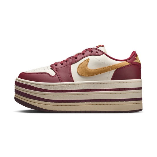Overkicks - Air Jordan 1 Low Triple Stack Team Red Pale Ivory (HV8288-600) - vista lateral