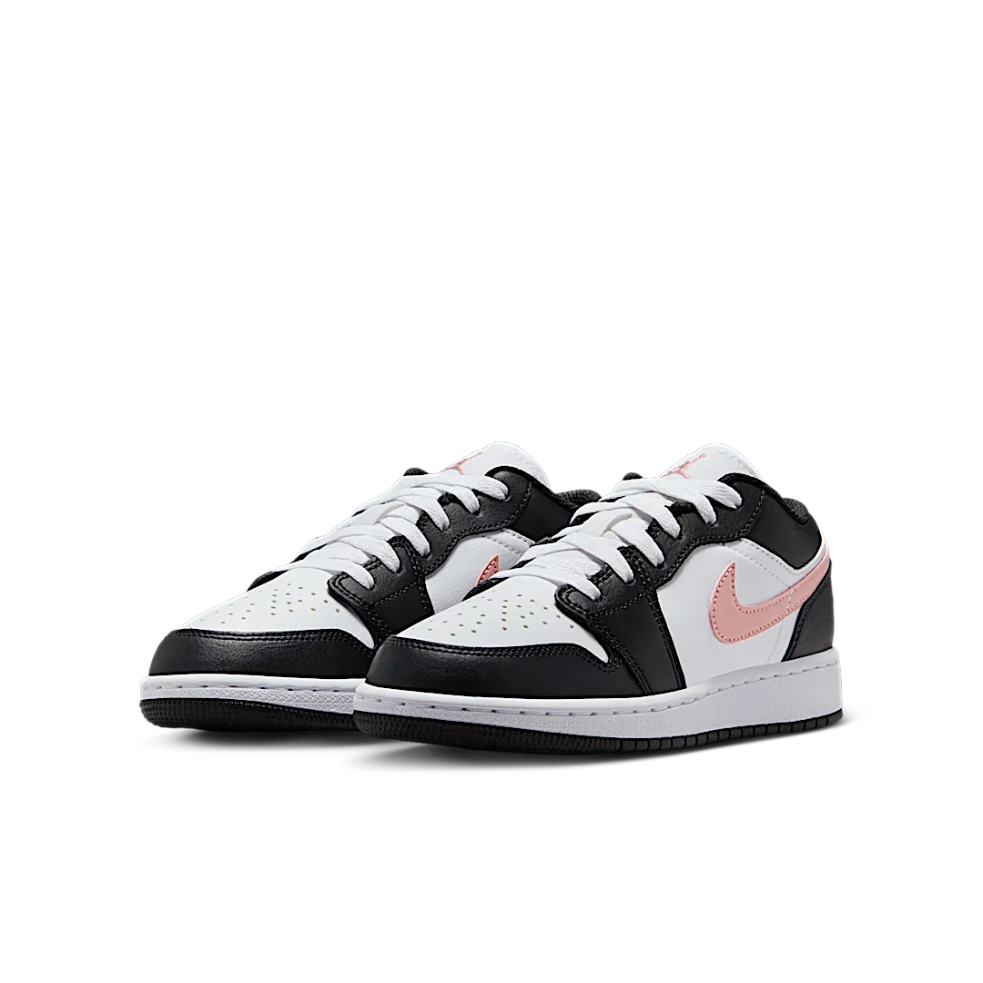 Overkicks - Air Jordan 1 Low White Black Rust Pink (GS) (553560-165) - imagen 2