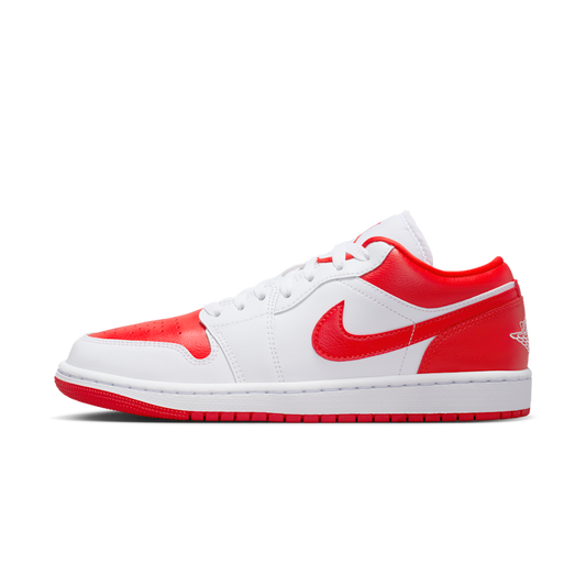 Overkicks - Air Jordan 1 Low White Chile Red (DC0774-110) - vista lateral