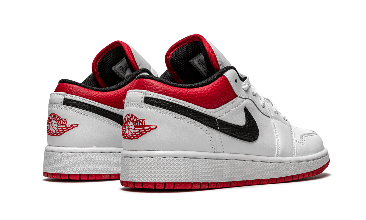 Overkicks - Air Jordan 1 Low White Gym Red (GS) (553560-118) - imagen 3