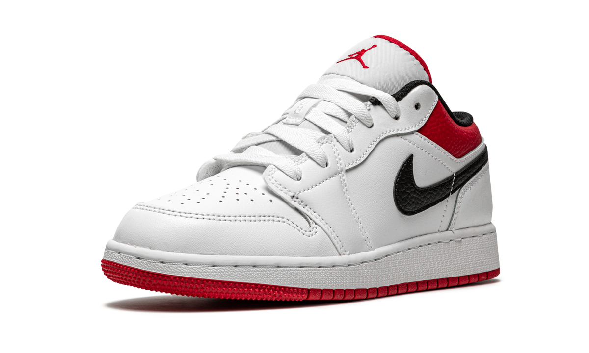 Overkicks - Air Jordan 1 Low White Gym Red (GS) (553560-118) - imagen 4