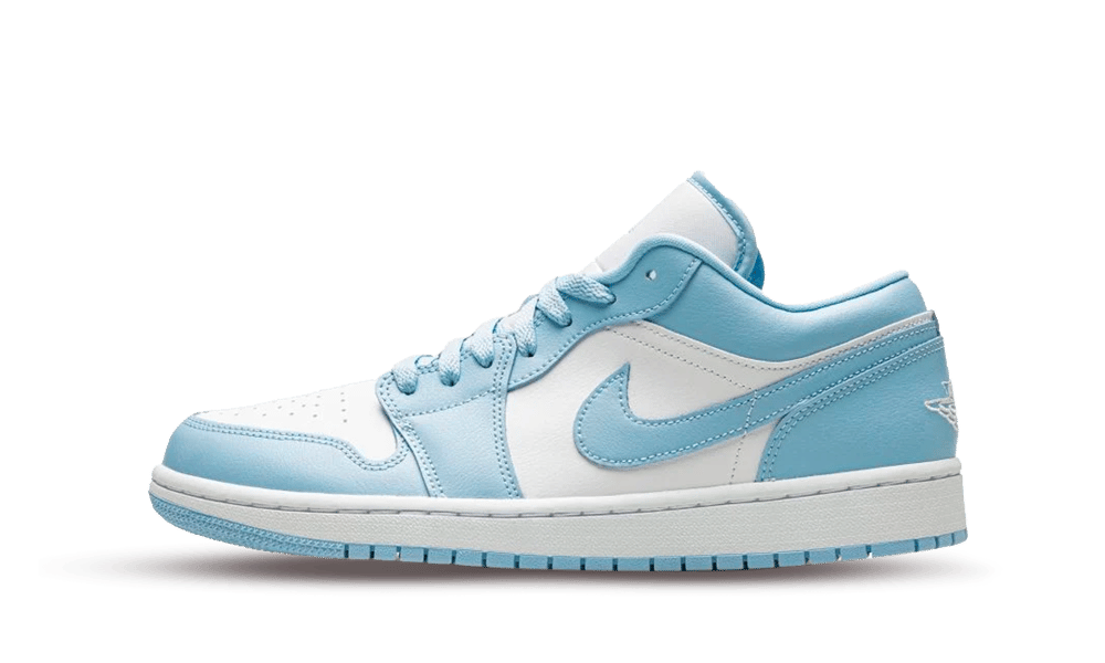 Overkicks - Air Jordan 1 Low White Ice Blue (DC0774-141) - vista lateral