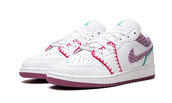 Overkicks - Air Jordan 1 Low White Light Bordeaux (GS) (DM9037-100) - imagen 2