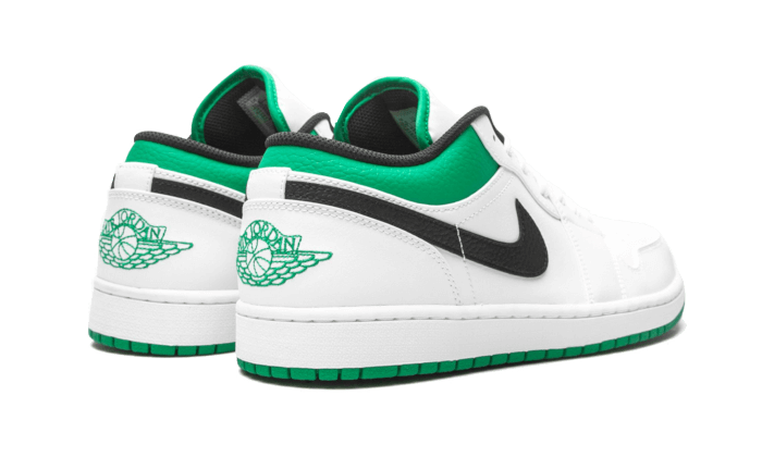 Overkicks - Air Jordan 1 Low White Lucky Green Black (553558-129) - par completo