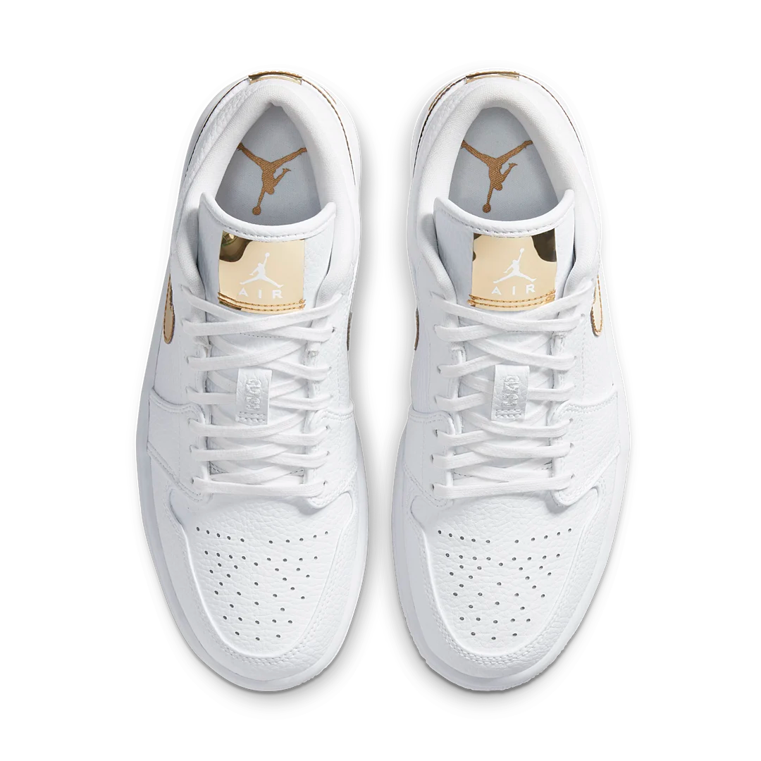Overkicks - Air Jordan 1 Low White Metallic Gold (CZ4776-100) - par completo