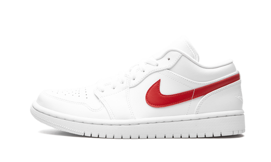 Overkicks - Air Jordan 1 Low White University Red (AO9944-161) - vista lateral