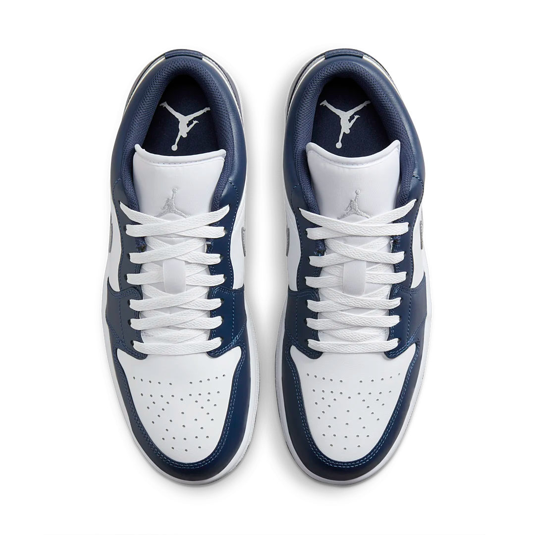 Overkicks - Air Jordan 1 Low Wolf Grey Midnight Navy (553558-141) - par completo