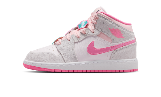 Overkicks - Air Jordan 1 Mid ALT SE Spring Flowers (GS) (II0592-001) - vista lateral