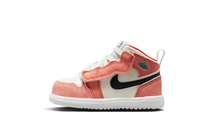 Overkicks - Air Jordan 1 Mid Alt SE Orange Suede (TD) (DZ4469-800) - vista lateral