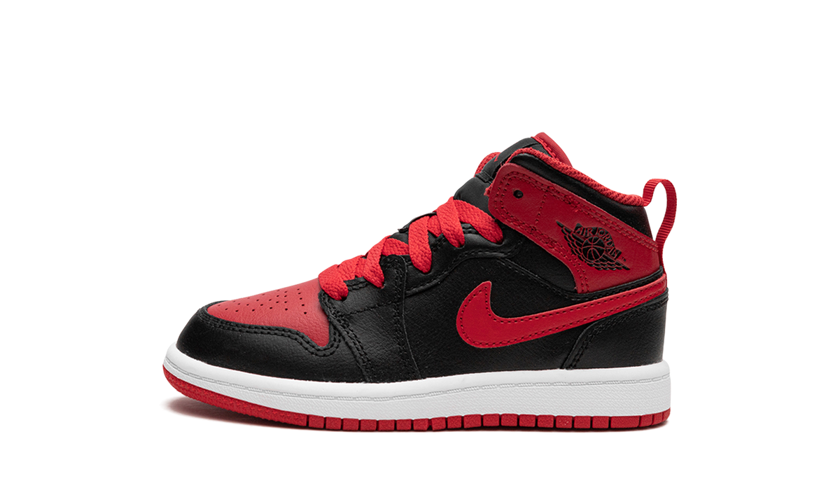Overkicks - Air Jordan 1 Mid Alternate Bred (2022) (PS) (DQ8424-060) - vista lateral