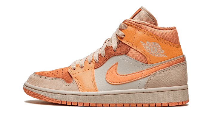 Overkicks - Air Jordan 1 Mid Apricot Orange (DH4270-800) - vista lateral