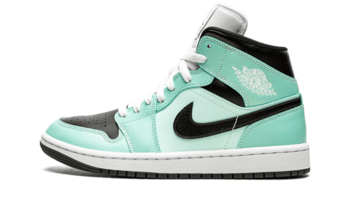 Overkicks - Air Jordan 1 Mid Aqua Blue Tint (BQ6472-300) - vista lateral