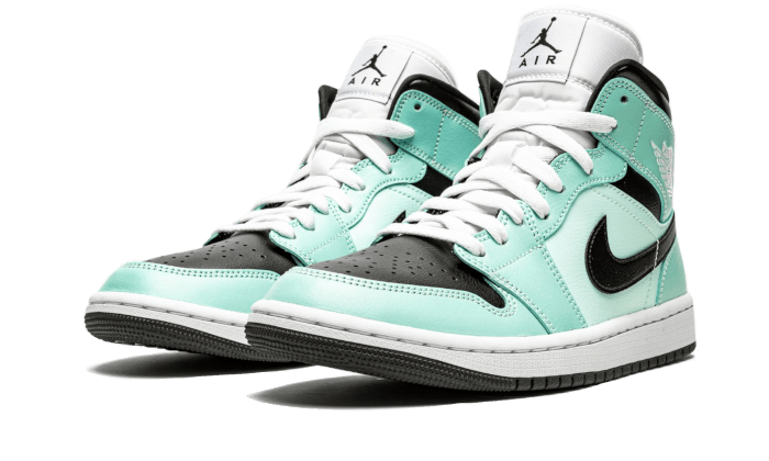 Overkicks - Air Jordan 1 Mid Aqua Blue Tint (BQ6472-300) - vista trasera