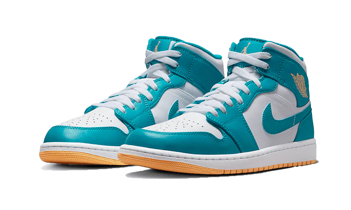 Overkicks - Air Jordan 1 Mid Aquatone (DQ8426-400 / DQ8423-400) - vista trasera
