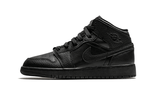 Overkicks - Air Jordan 1 Mid Black (554725-091) - vista lateral