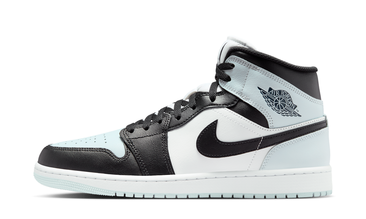 Overkicks - Air Jordan 1 Mid Black Aura Squadron Blue (DQ8426-002) - vista lateral
