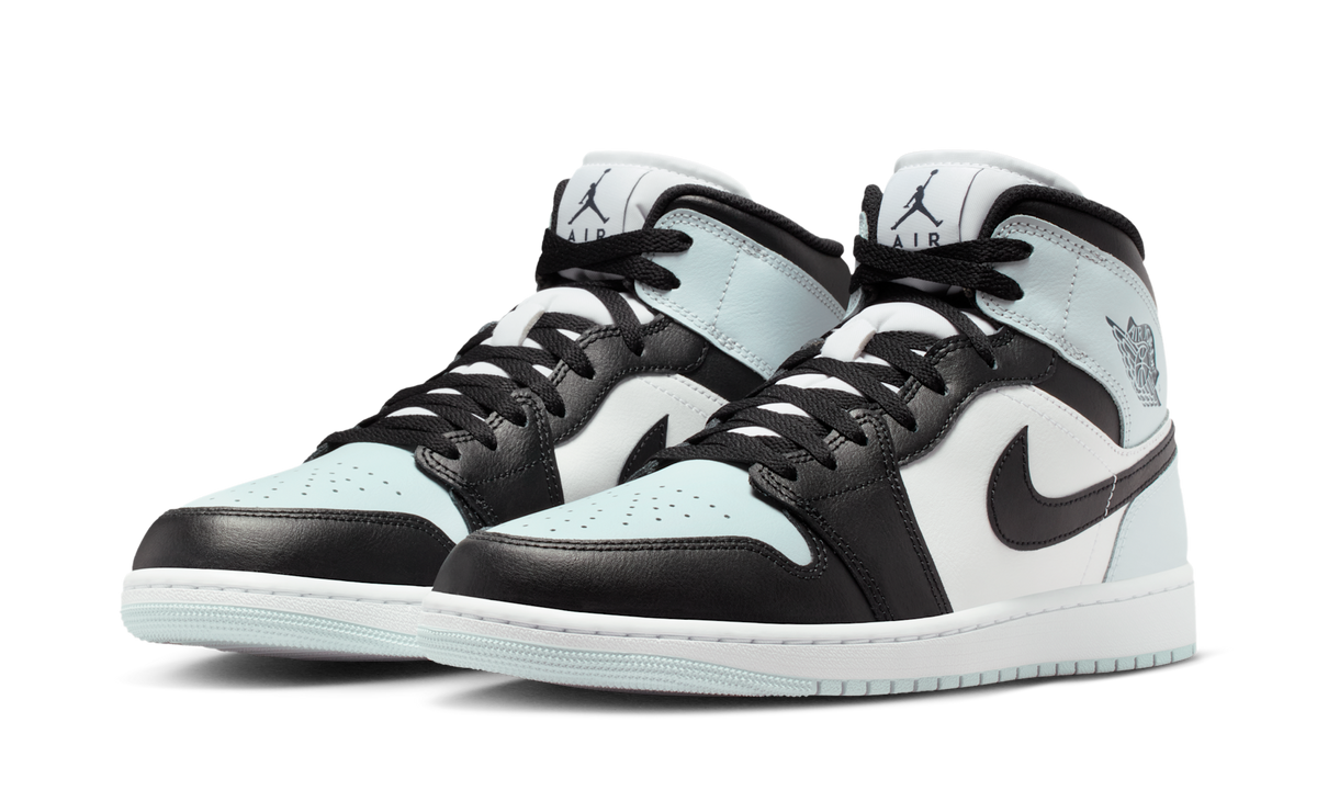 Overkicks - Air Jordan 1 Mid Black Aura Squadron Blue (DQ8426-002) - vista trasera