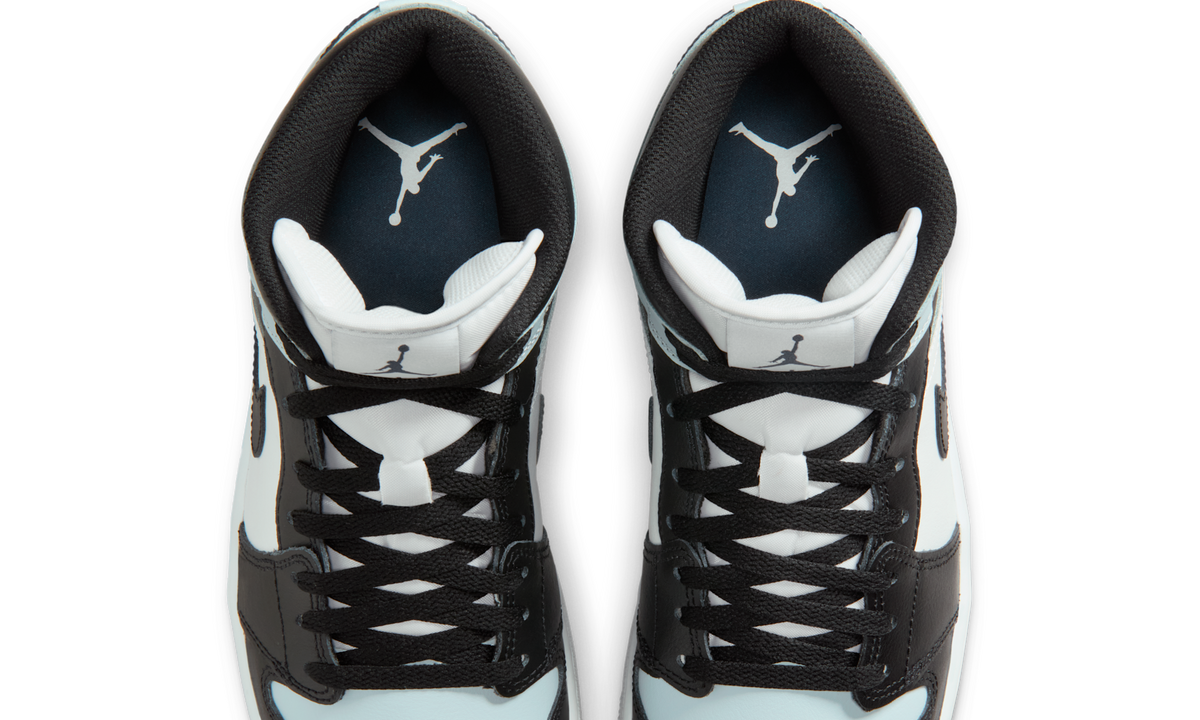 Overkicks - Air Jordan 1 Mid Black Aura Squadron Blue (DQ8426-002) - vista superior