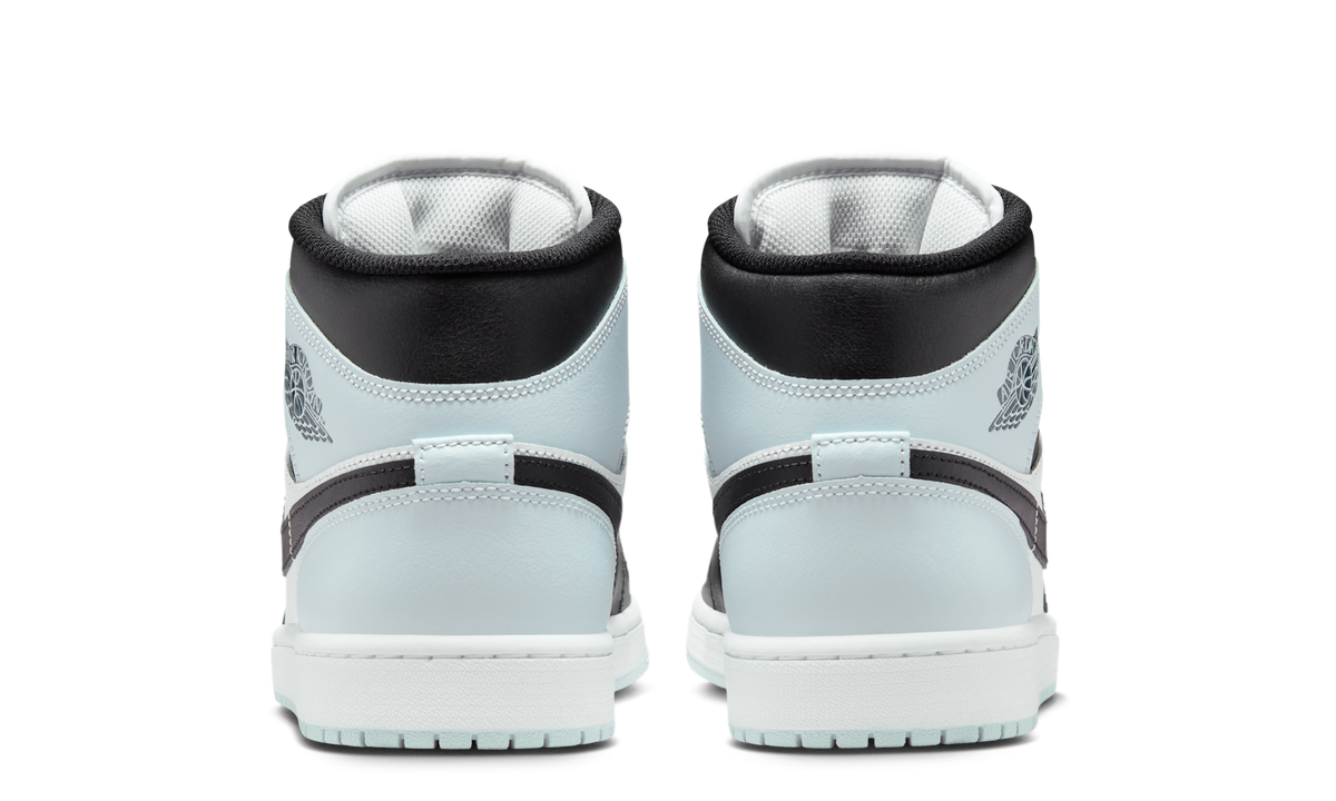 Overkicks - Air Jordan 1 Mid Black Aura Squadron Blue (DQ8426-002) - detalle talón