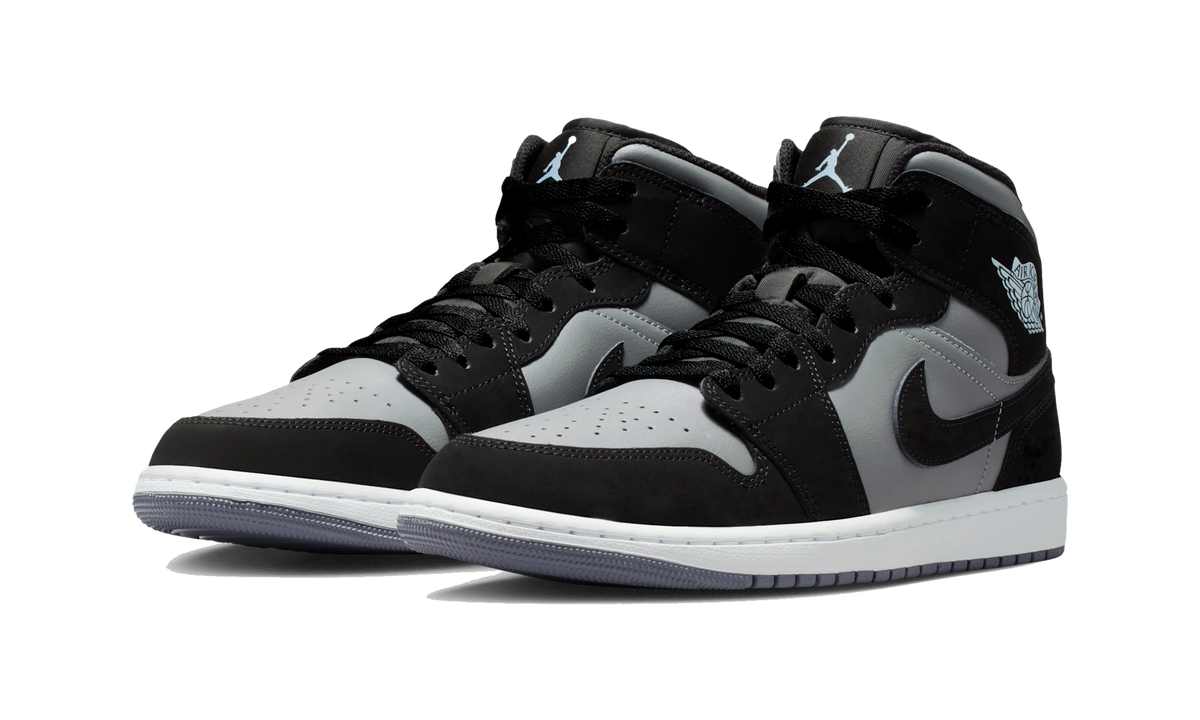 Overkicks - Air Jordan 1 Mid Black Cool Grey Light Armoury Blue (IU7672-001) - vista trasera