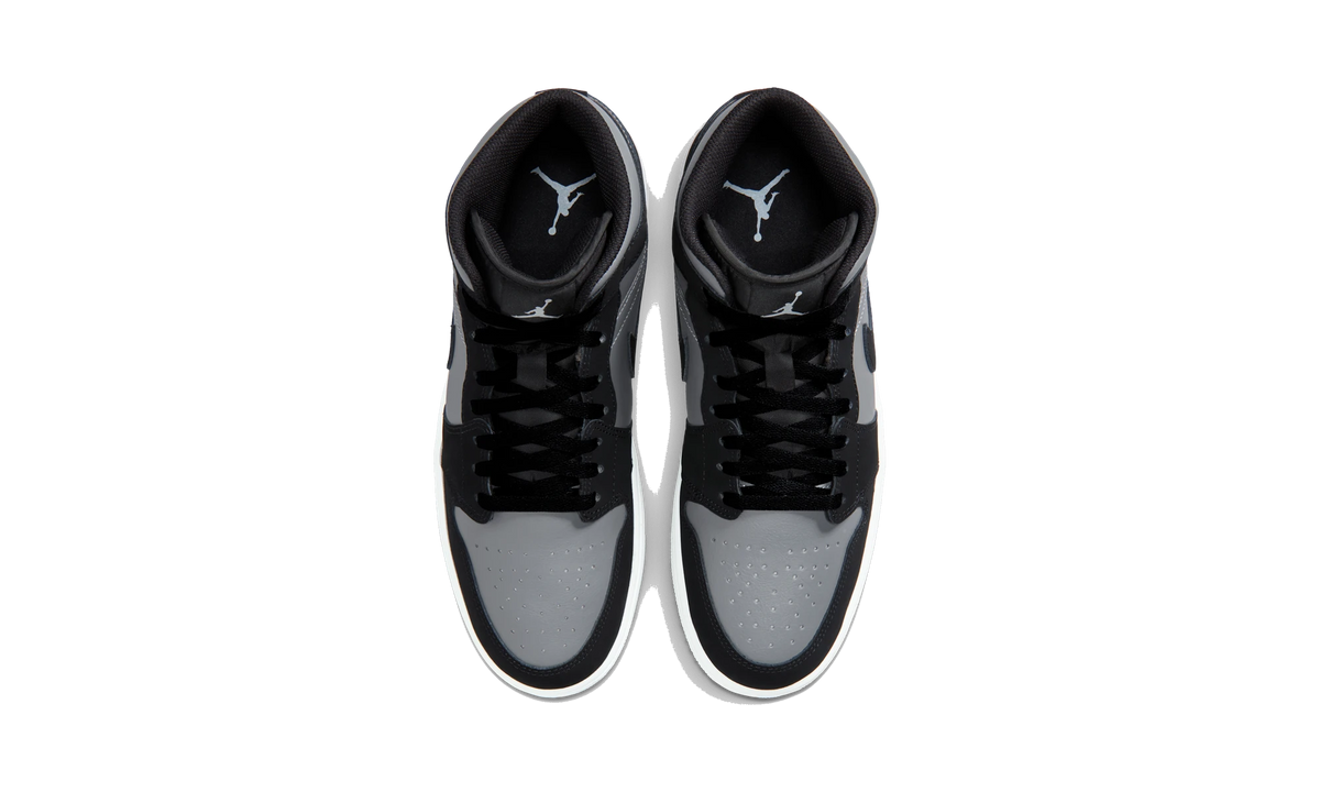 Overkicks - Air Jordan 1 Mid Black Cool Grey Light Armoury Blue (IU7672-001) - vista superior