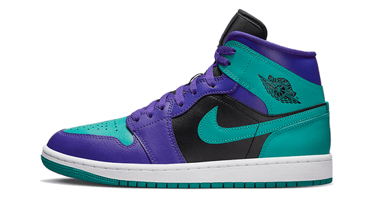 Overkicks - Air Jordan 1 Mid Black Grape (BQ6472-502) - vista lateral