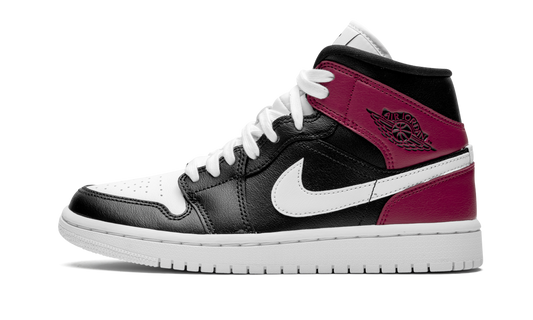 Overkicks - Air Jordan 1 Mid Black Noble Red (BQ6472-016) - vista lateral