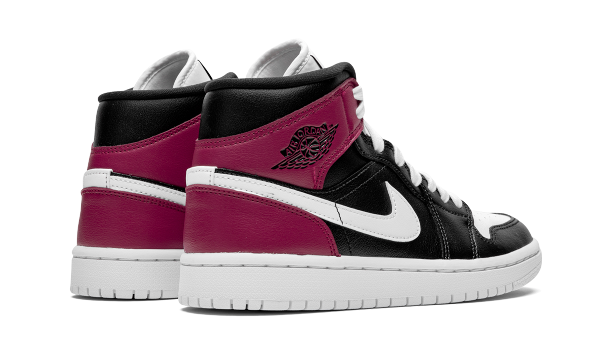 Overkicks - Air Jordan 1 Mid Black Noble Red (BQ6472-016) - par completo