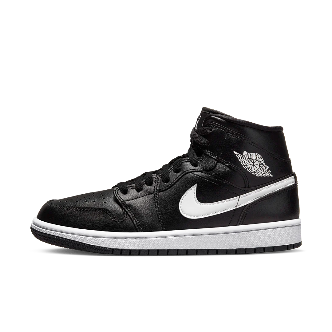Overkicks - Air Jordan 1 Mid Black White (DV0991-001) - vista lateral