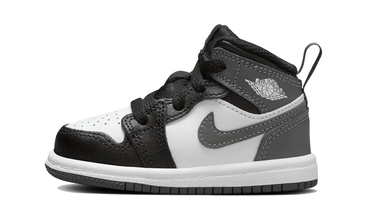 Overkicks - Air Jordan 1 Mid Black White Iron Grey (TD) (DQ8425-001) - vista lateral