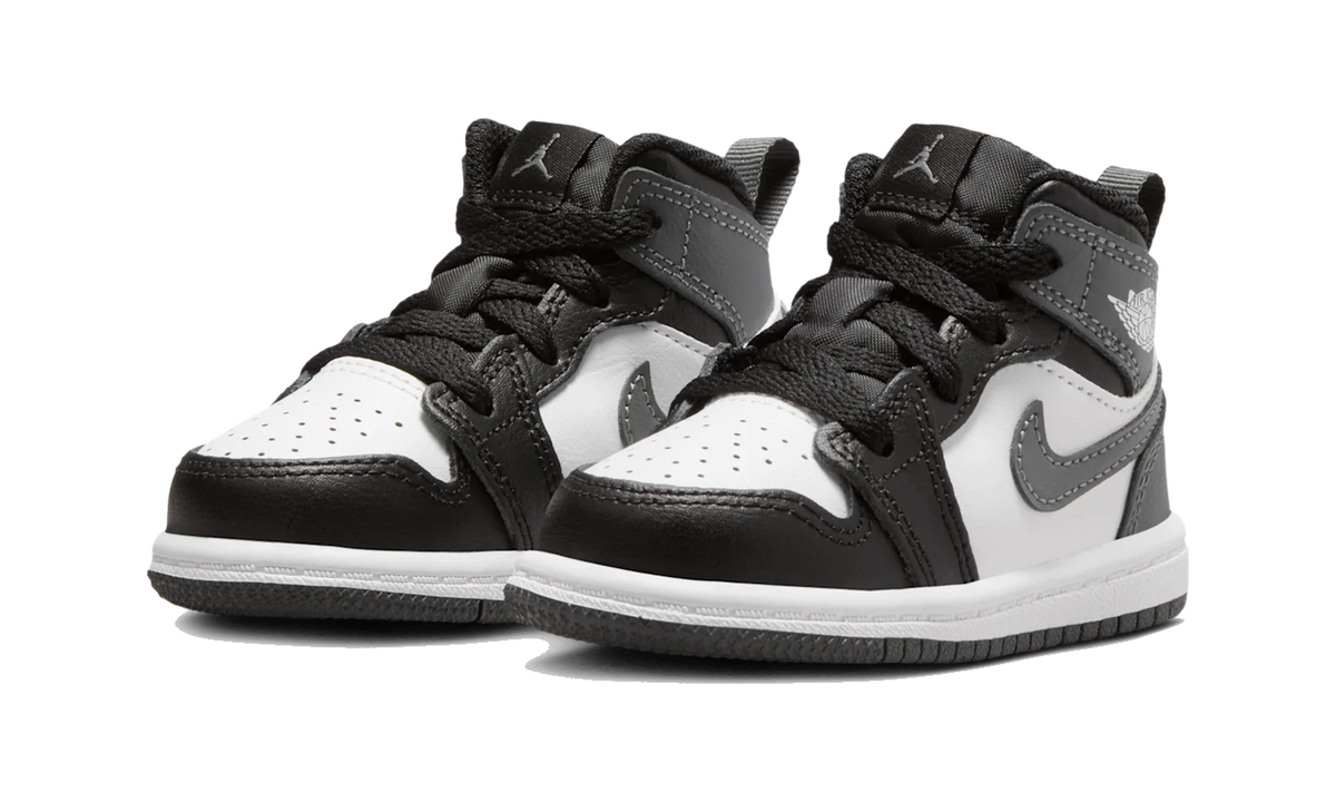Overkicks - Air Jordan 1 Mid Black White Iron Grey (TD) (DQ8425-001) - imagen 2