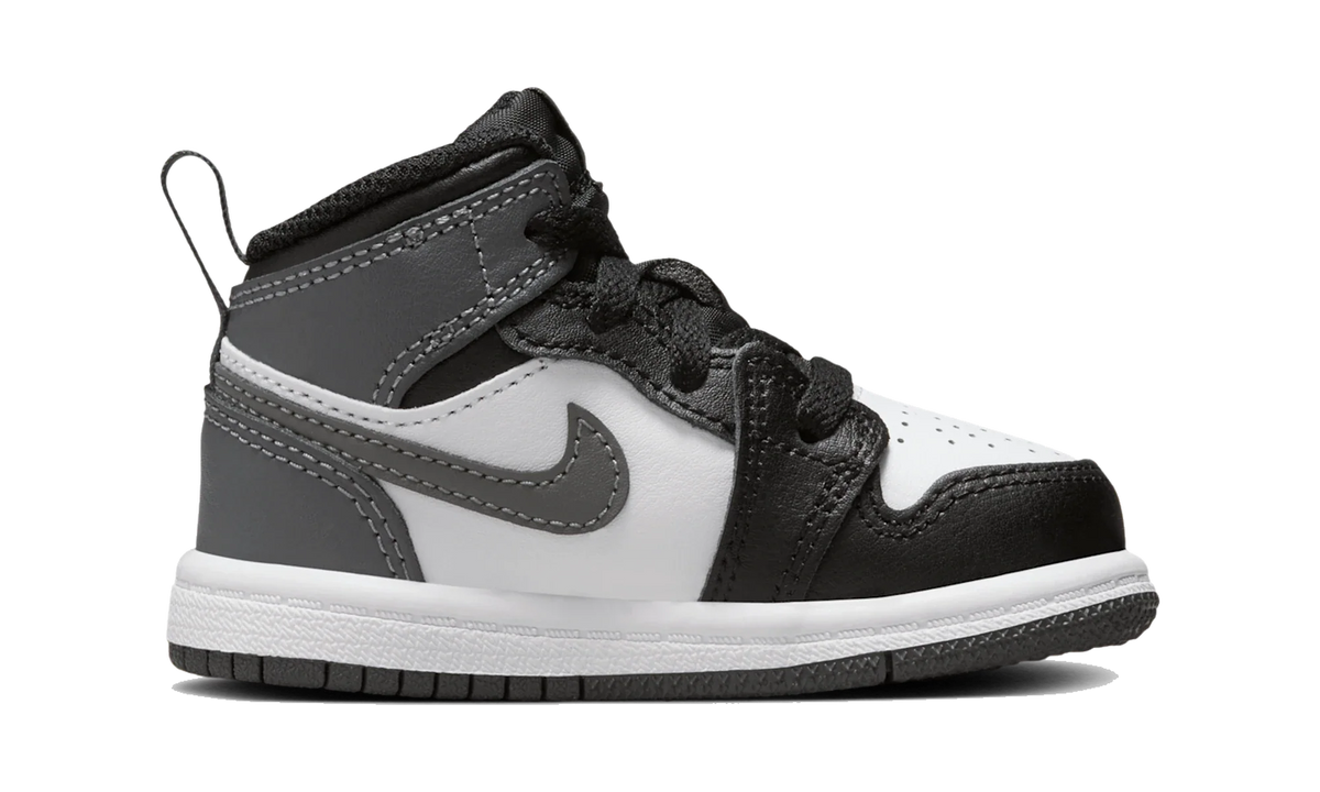 Overkicks - Air Jordan 1 Mid Black White Iron Grey (TD) (DQ8425-001) - imagen 4