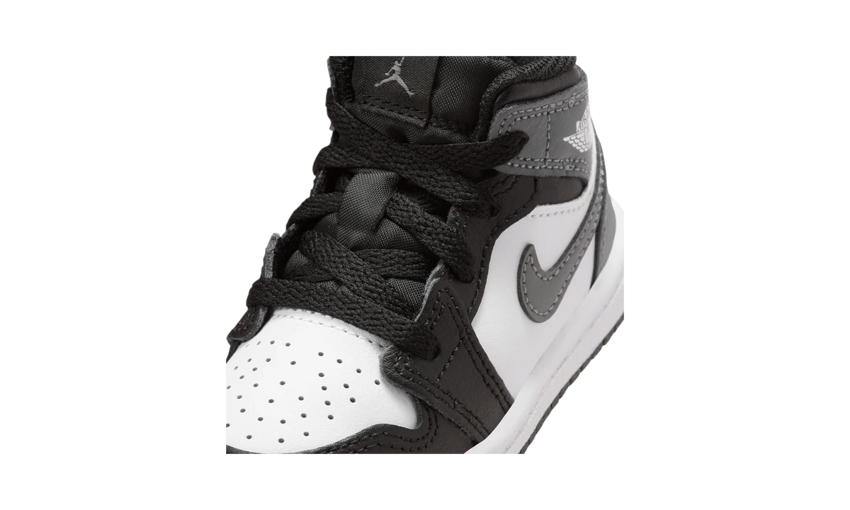 Overkicks - Air Jordan 1 Mid Black White Iron Grey (TD) (DQ8425-001) - imagen 7