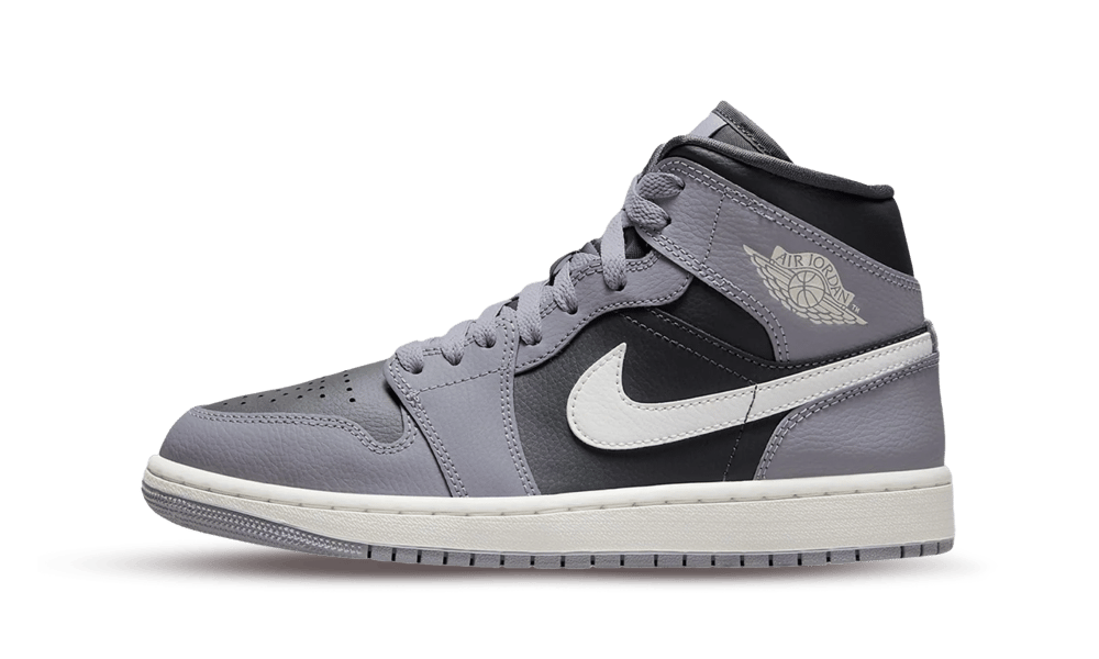 Overkicks - Air Jordan 1 Mid Cement Grey (BQ6472-022) - vista lateral