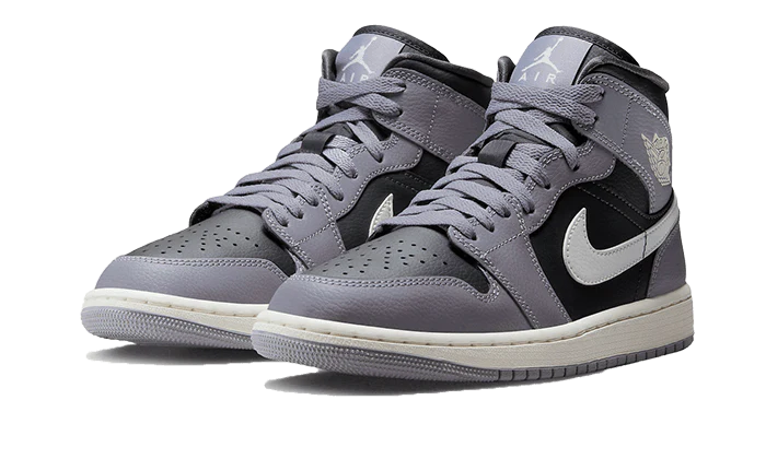 Overkicks - Air Jordan 1 Mid Cement Grey (BQ6472-022) - vista trasera
