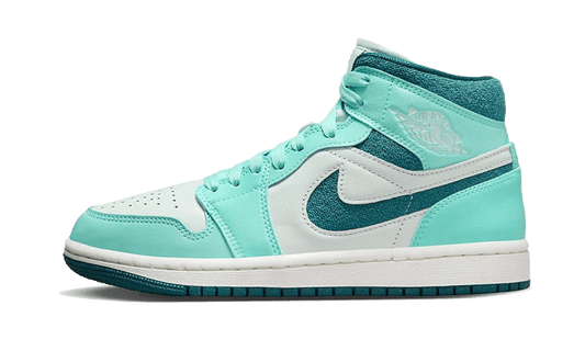 Overkicks - Air Jordan 1 Mid Chenille Bleached Turquoise (DZ3745-300) - vista lateral