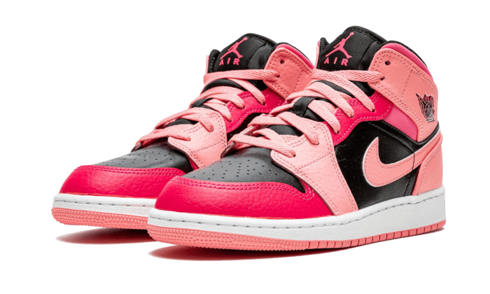 Overkicks - Air Jordan 1 Mid Coral Chalk (GS) (554725-662) - imagen 2