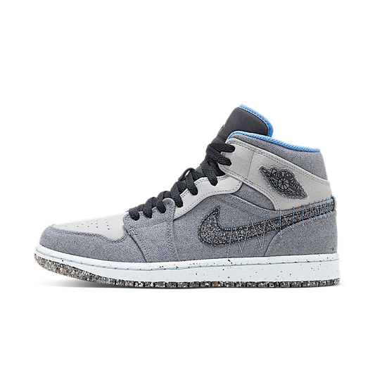 Overkicks - Air Jordan 1 Mid Crater Grey University Blue (DM3529-004) - vista lateral