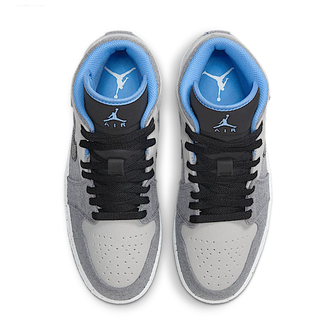 Overkicks - Air Jordan 1 Mid Crater Grey University Blue (DM3529-004) - par completo