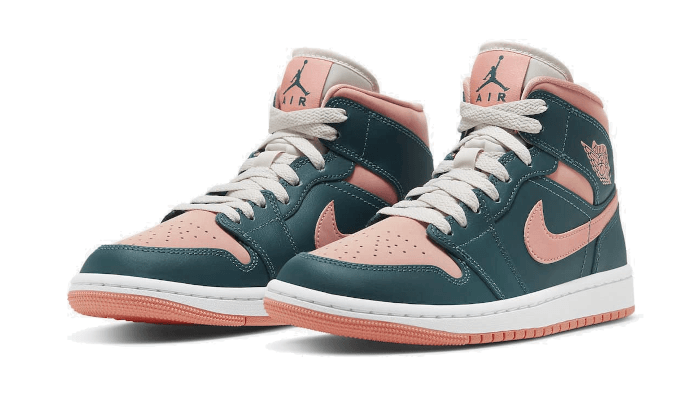 Overkicks - Air Jordan 1 Mid Dark Teal Green (BQ6472-308) - vista trasera
