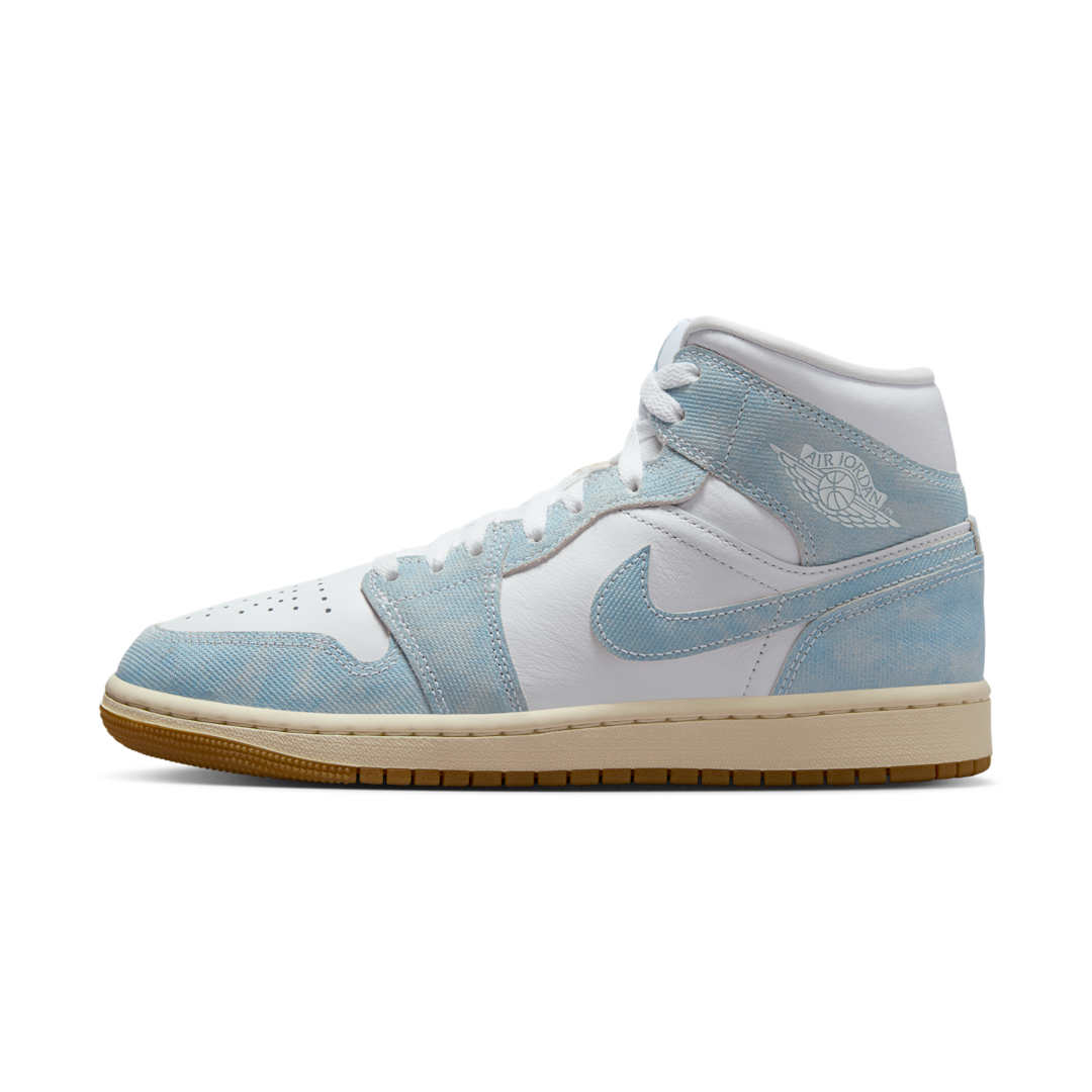 Overkicks - Air Jordan 1 Mid Denim (HQ2005-100) - vista lateral
