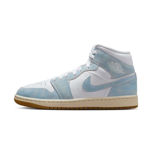 Overkicks - Air Jordan 1 Mid Denim (HQ2005-100) - vista lateral